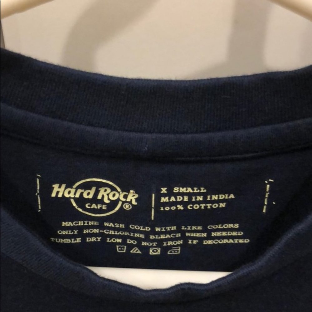New Hard Rock Cafe New Delhi vintage graphic embroidered cotton crew t-shirt - Picture 3 of 5